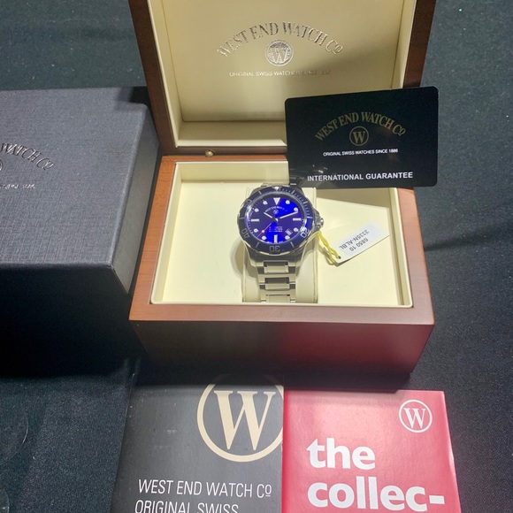 West End Watch Swiss Auto Sapphire Blue Bezel Blue - Picture 7 of 16